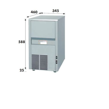 Fabbricatore di Ghiaccio in Cubetti KL 20 carrozzeria in acciaio inox -  Varlese srl