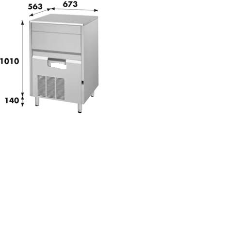 Fabbricatore di Ghiaccio in Cubetti KP 90 carrozzeria in acciaio inox –  Varlese srl