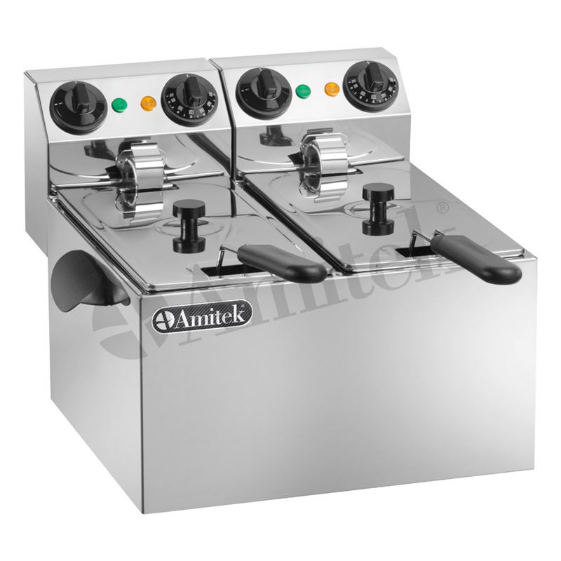 Friggitrice elettrica capacità 3+3 litri FE44 Amitek